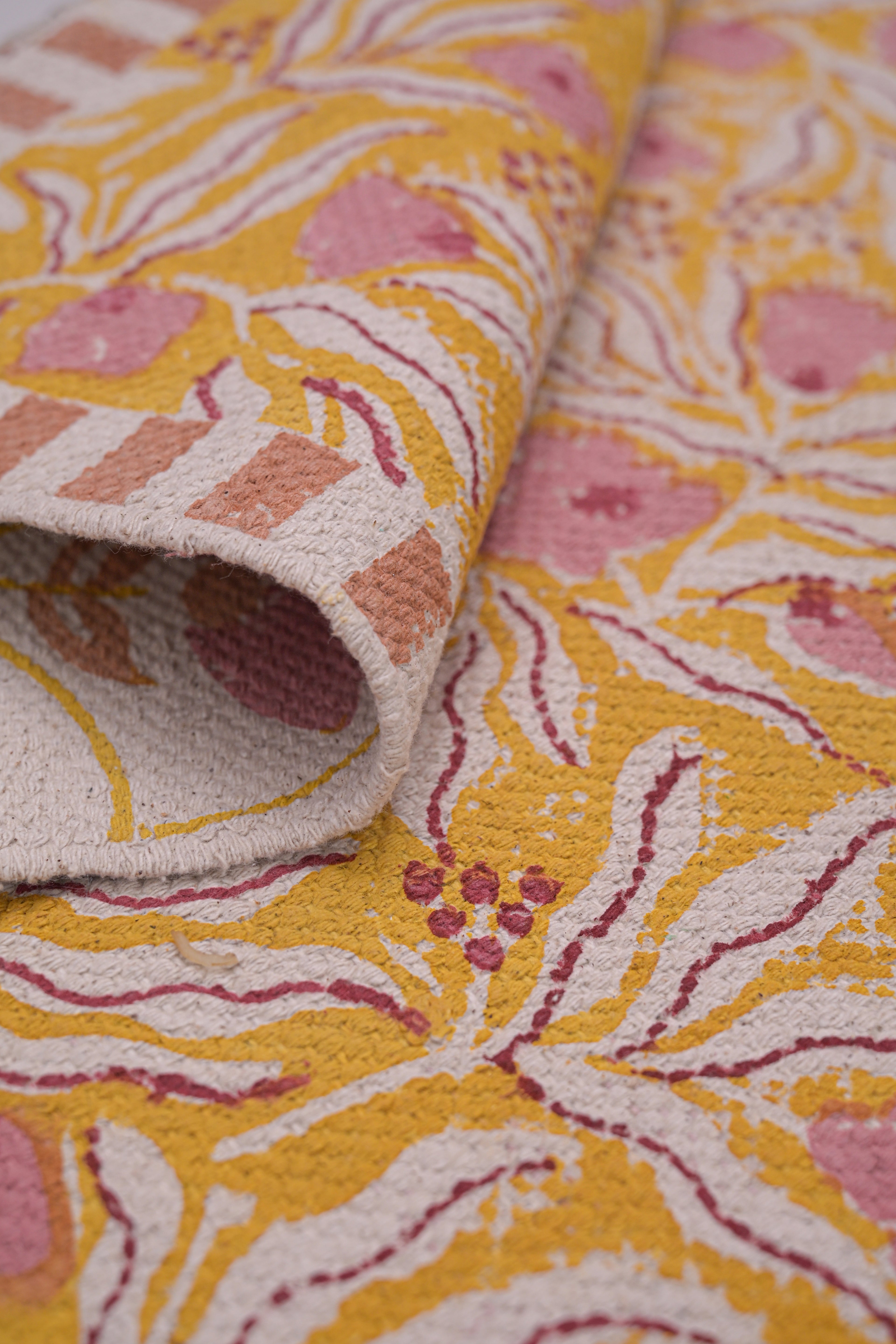 Sunblossom Garden Cotton Printed Rug