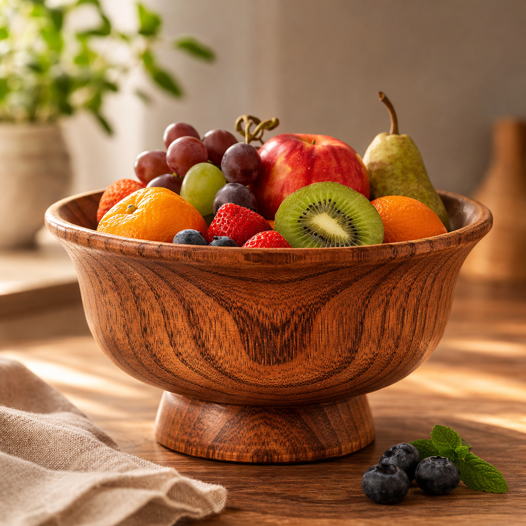 Arbore Pedestal Wooden Bowl