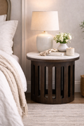 Arvella Marble Bedside Table