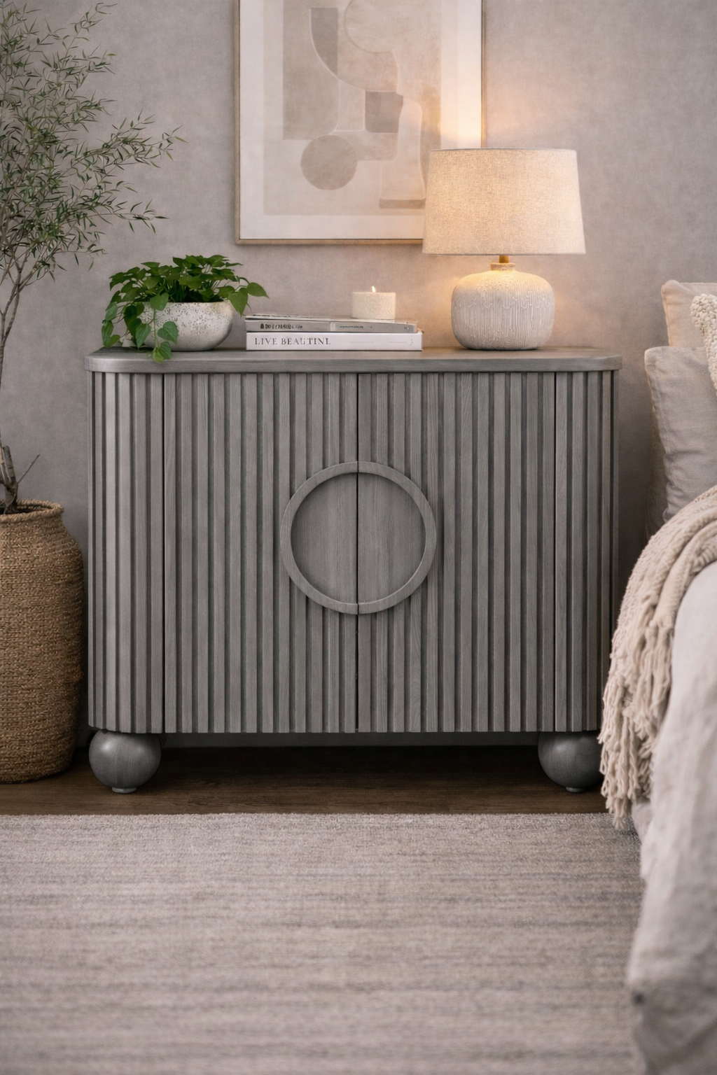 Aurelio Fluted Sideboard Cabinet