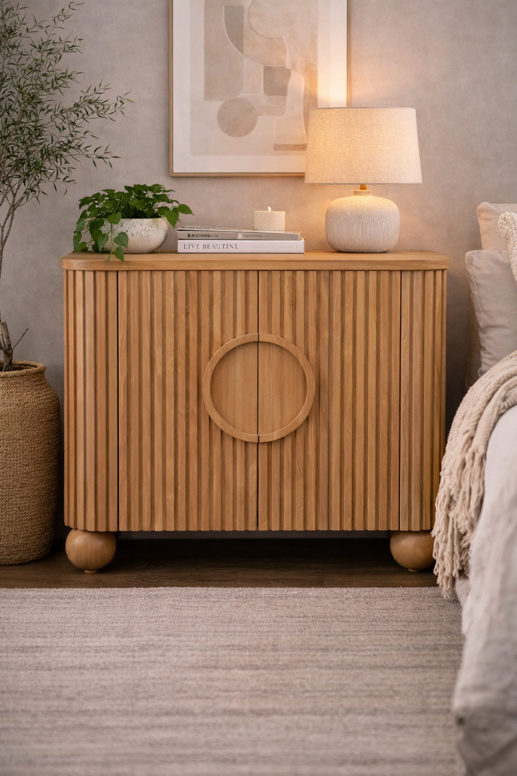 Aurelio Fluted Sideboard Cabinet