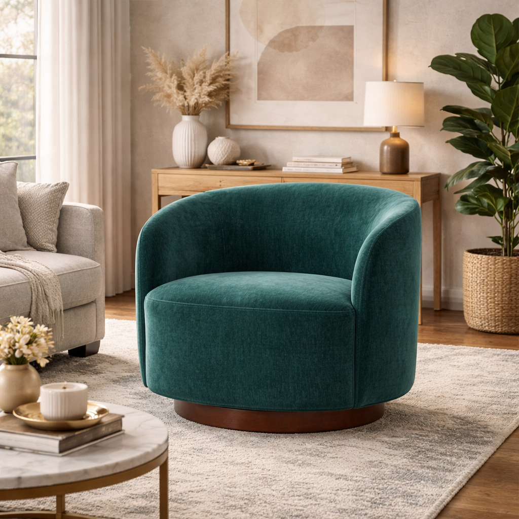 Aurelio Swivel Lounge Chair - JIVANSH ARTS