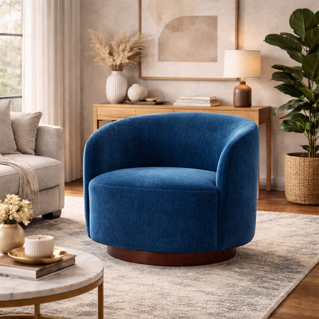 Aurelio Swivel Lounge Chair - JIVANSH ARTS