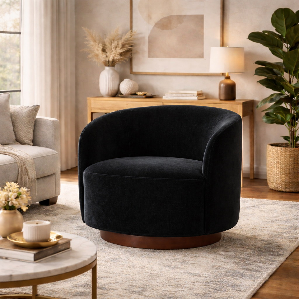 Aurelio Swivel Lounge Chair - JIVANSH ARTS