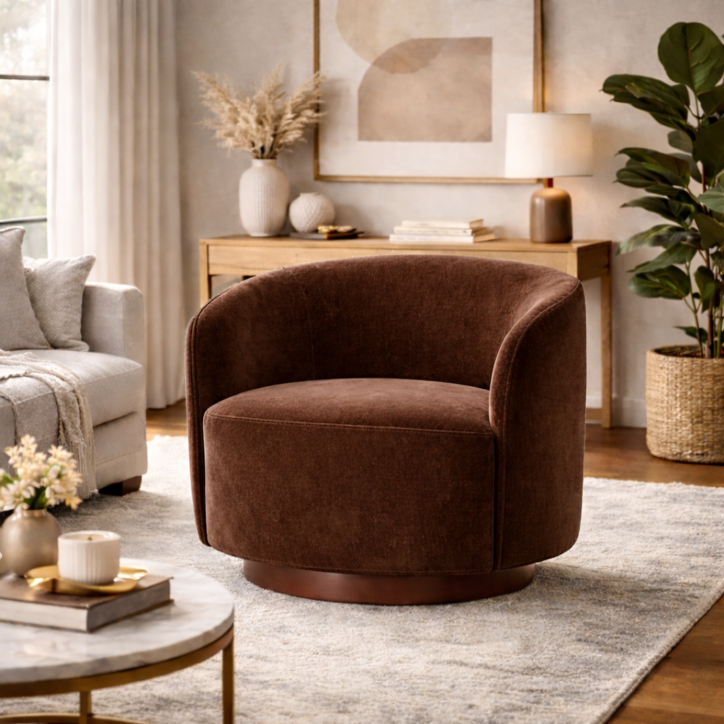 Aurelio Swivel Lounge Chair - JIVANSH ARTS