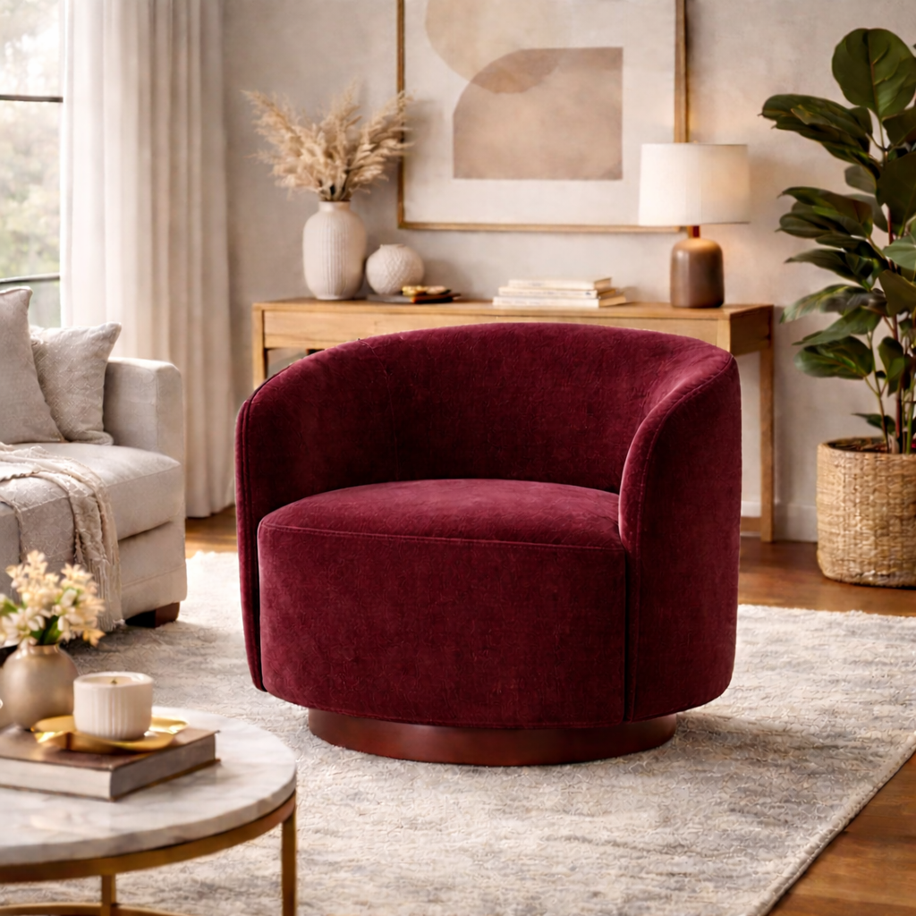 Aurelio Swivel Lounge Chair - JIVANSH ARTS