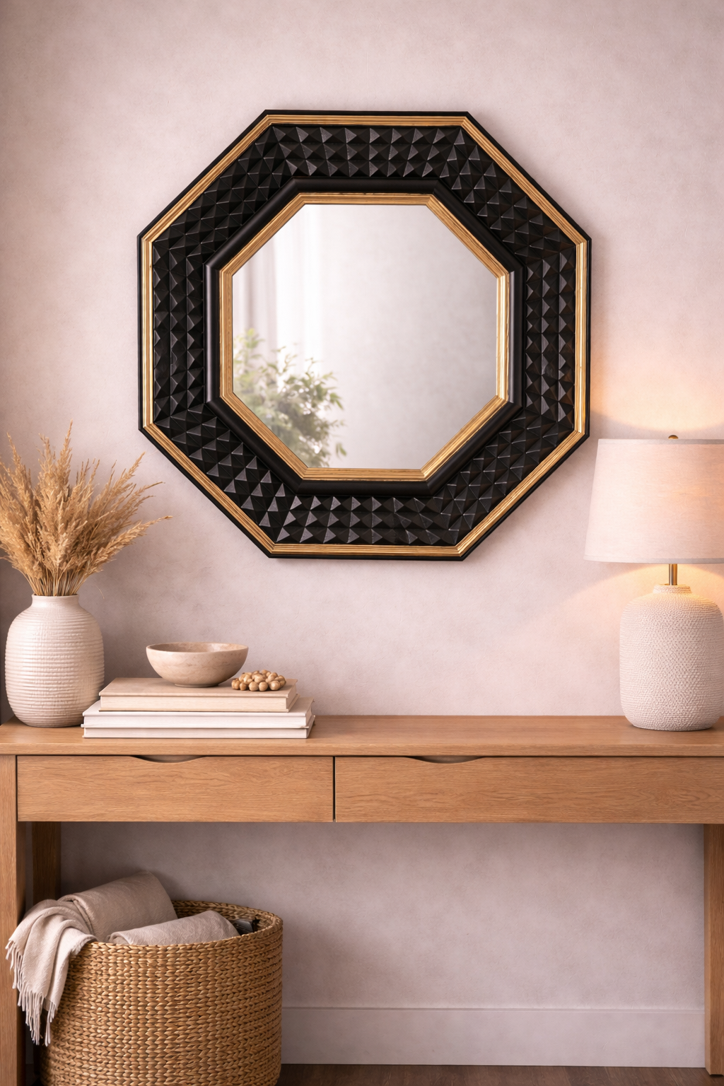 Aurelius Octagon Geometric Wall Mirror