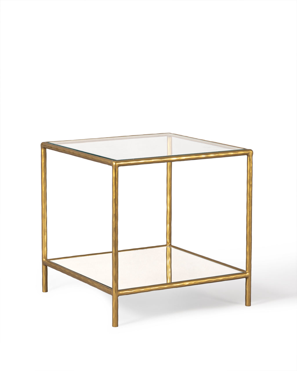 Aurielle Gold Glass Accent Side Table