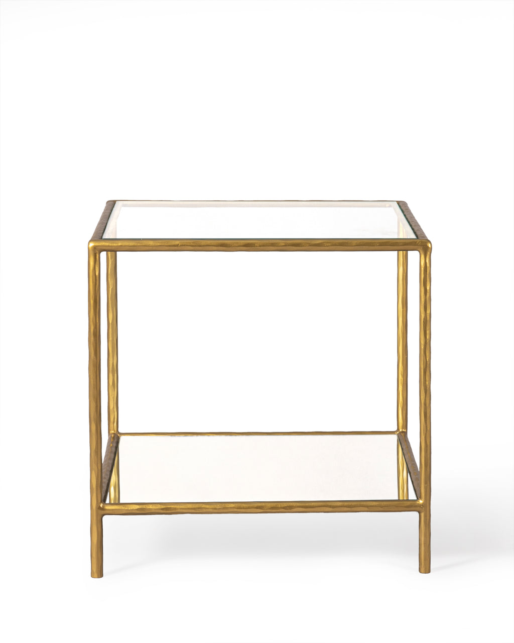 Aurielle Gold Glass Accent Side Table