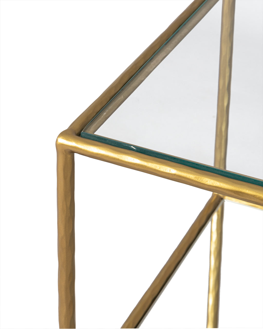 Aurielle Gold Glass Accent Side Table