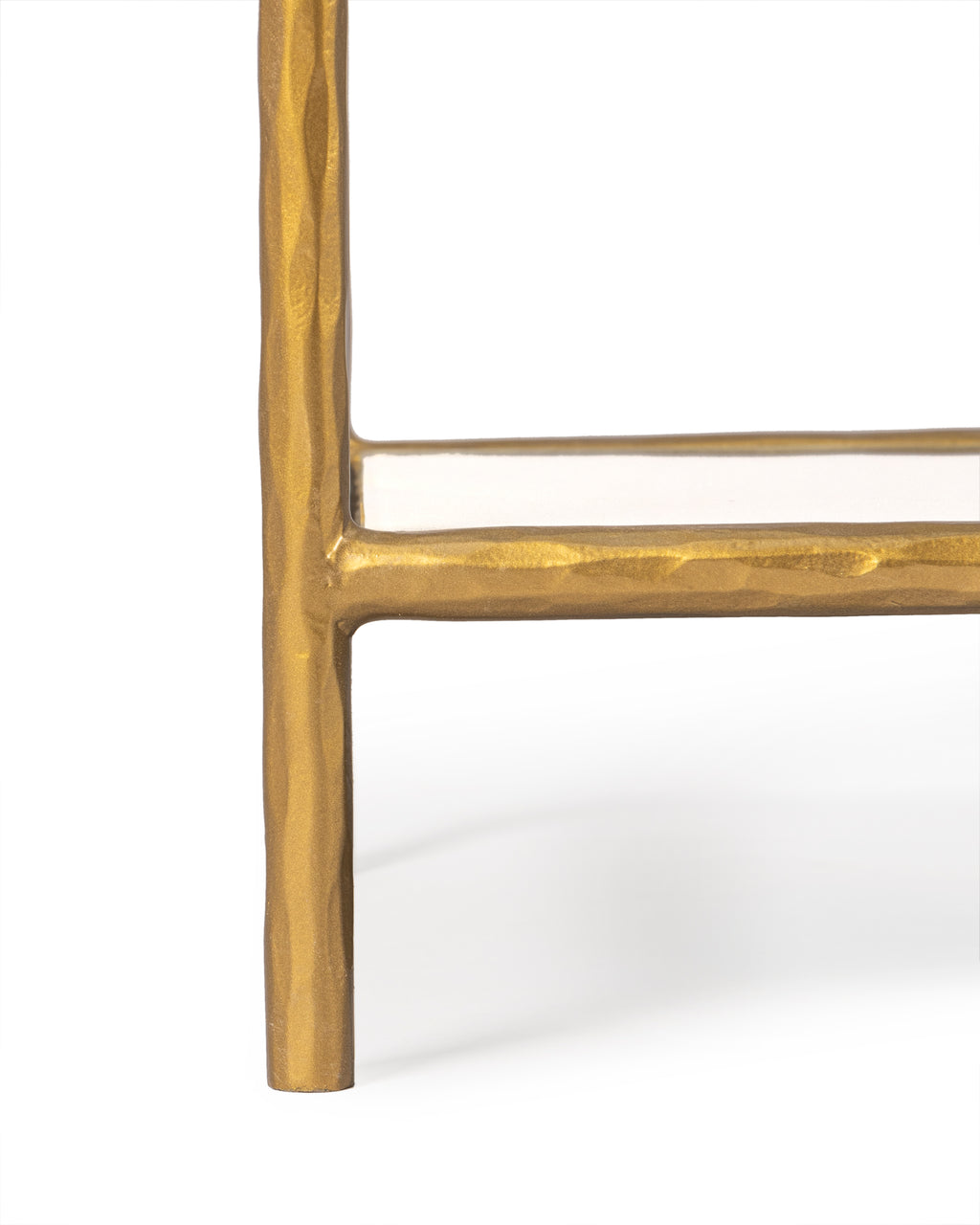 Aurora Luxe Gold Glass Console Table