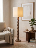 Aurora Stacked Wood Floor Lamp