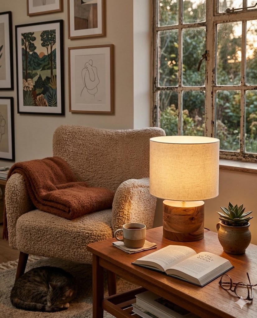 AuroraWood Table Lamp