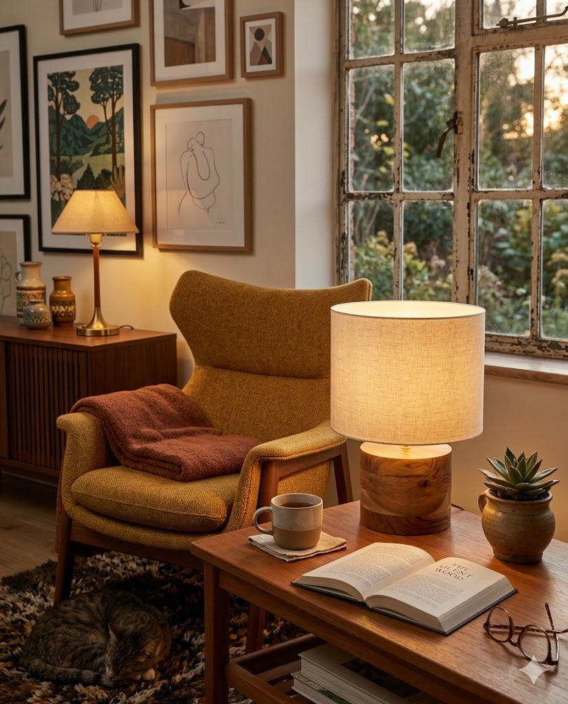 AuroraWood Table Lamp