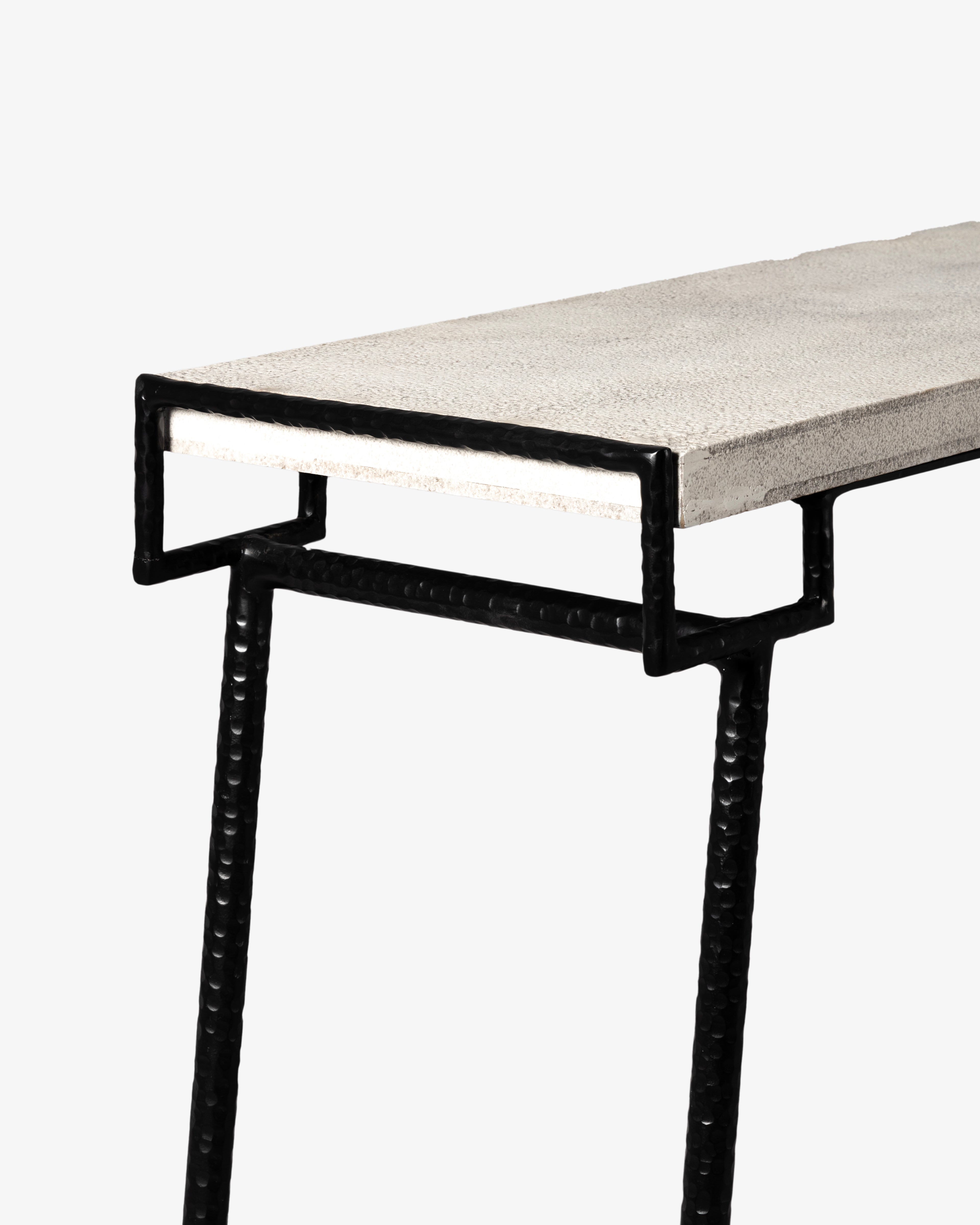 Axton Minimal Industrial Console Table