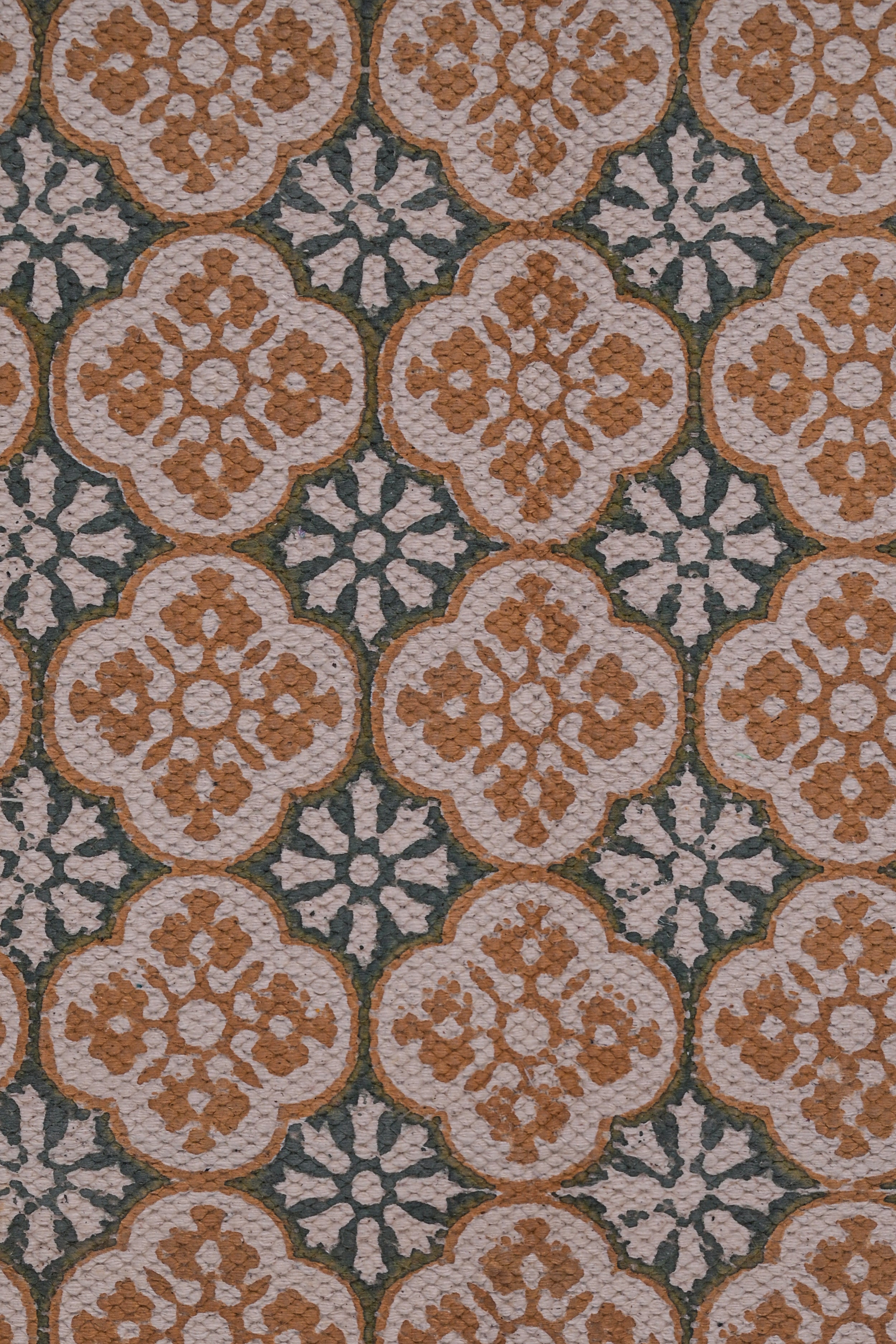Terracotta Tile Cotton Printed Rug