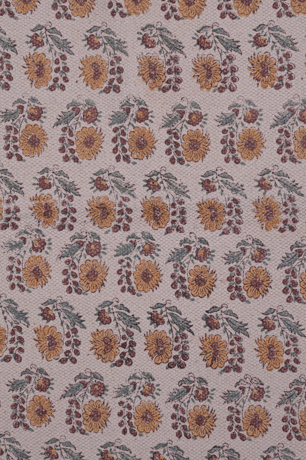 Azure Bloom Heritage Cotton Runner Rug