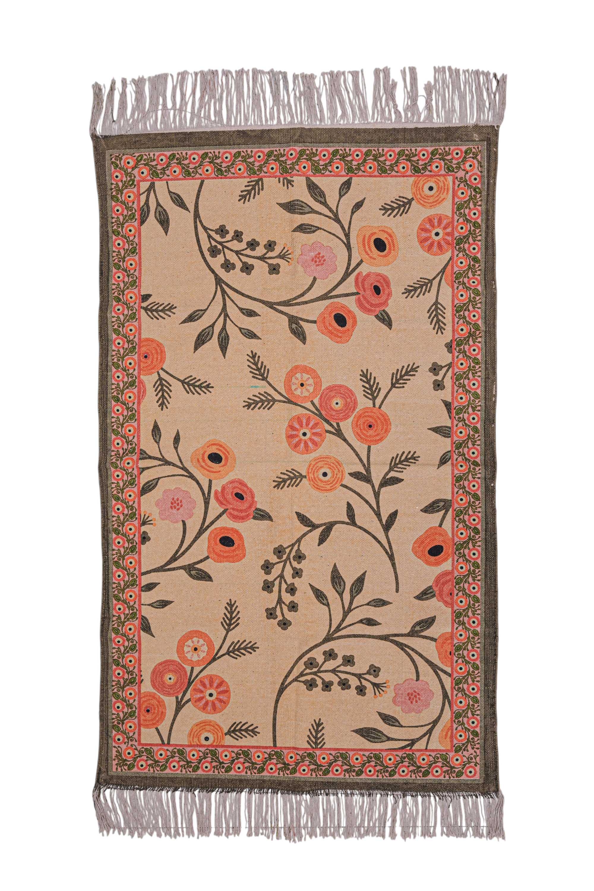 Blush Garden Bloom Cotton Rug