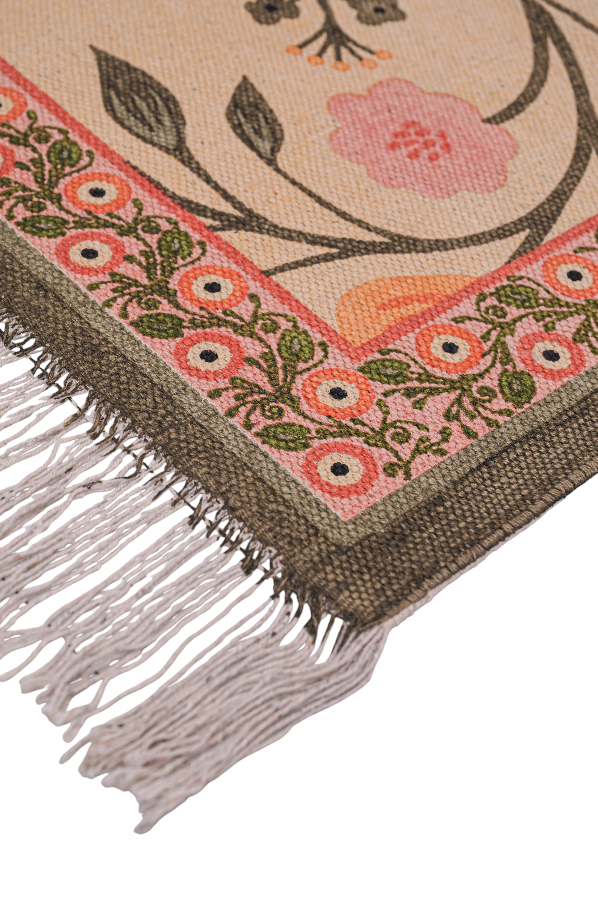 Blush Garden Bloom Cotton Rug