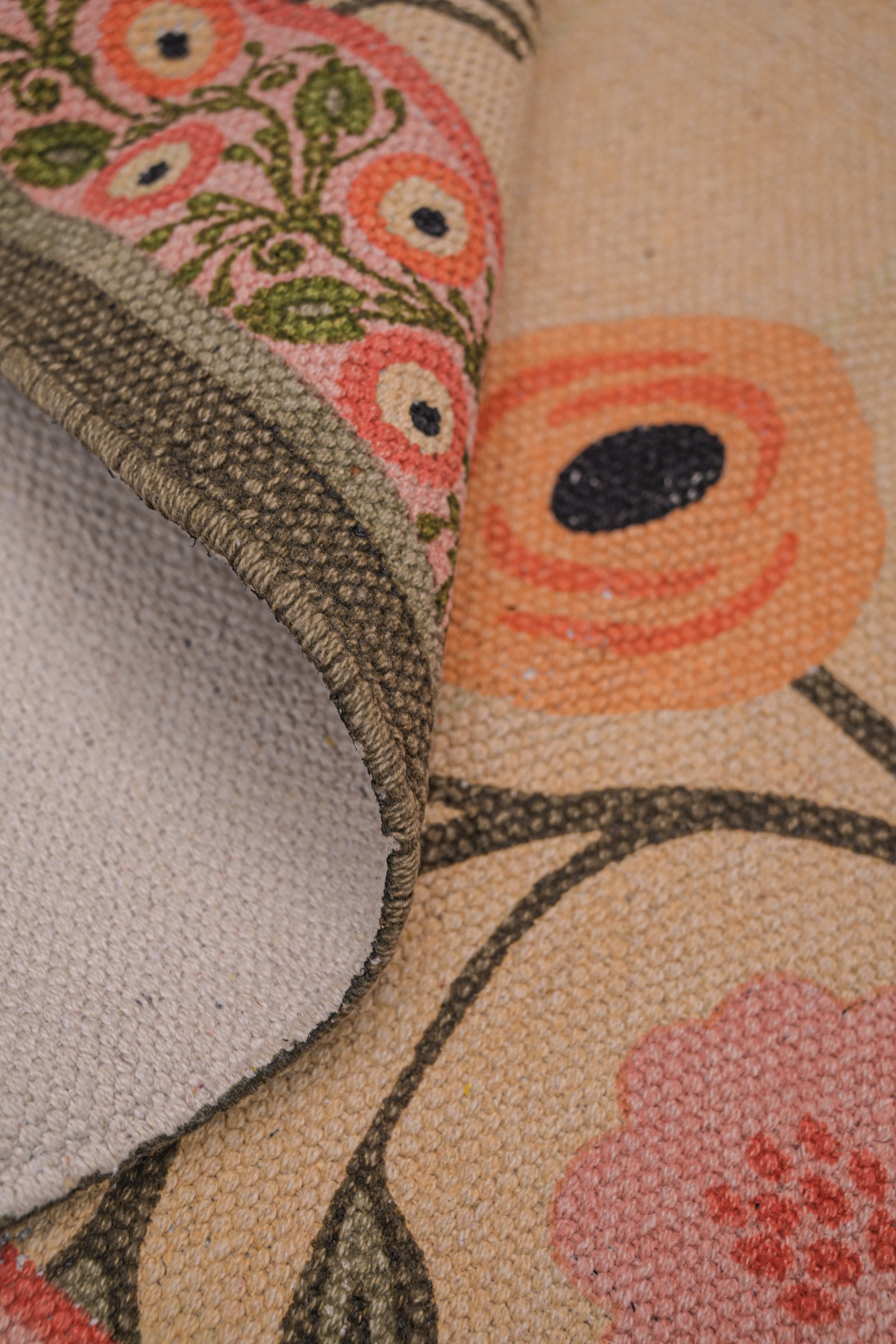 Blush Garden Bloom Cotton Rug