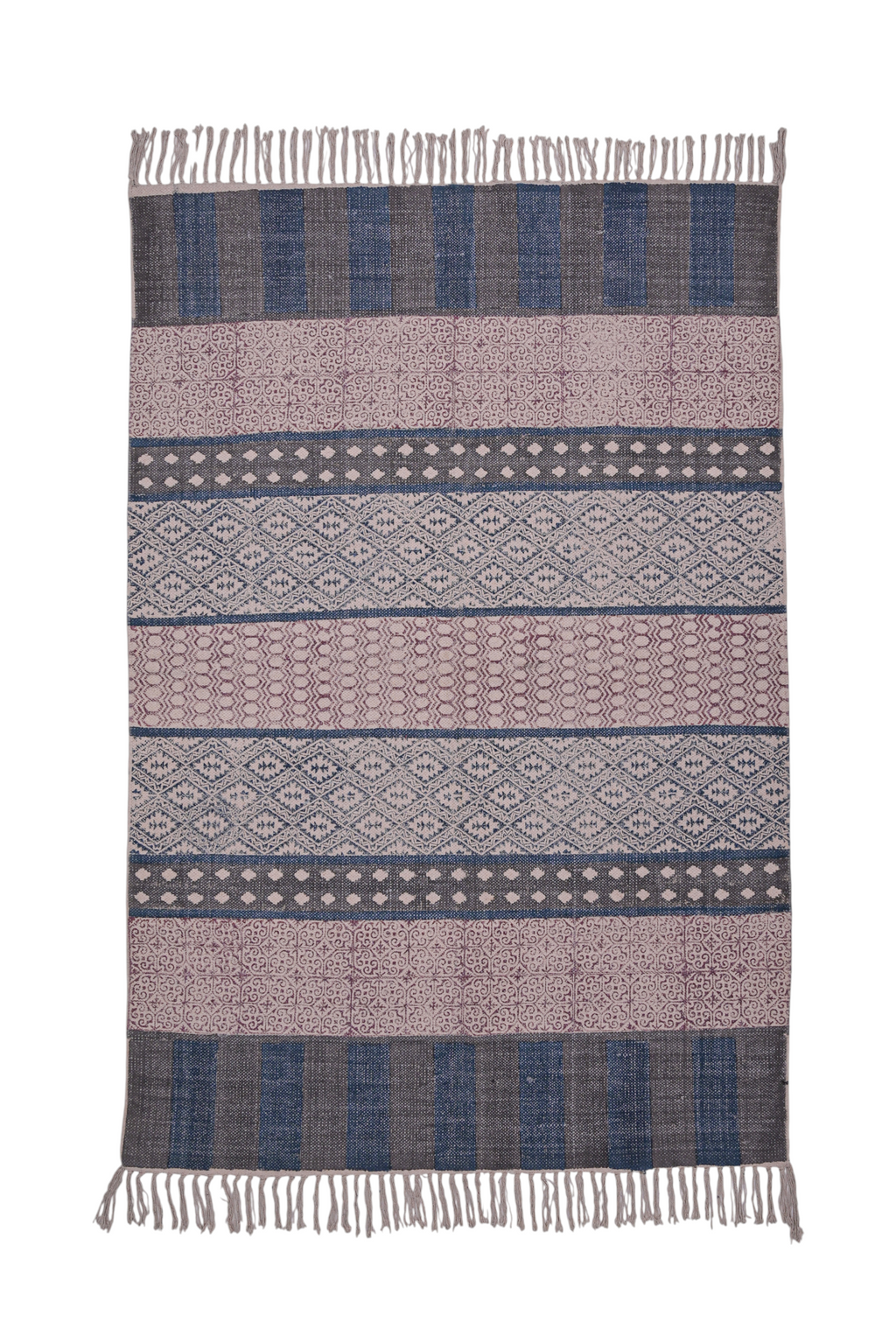 Indigo Nomad Stripes Cotton Rug