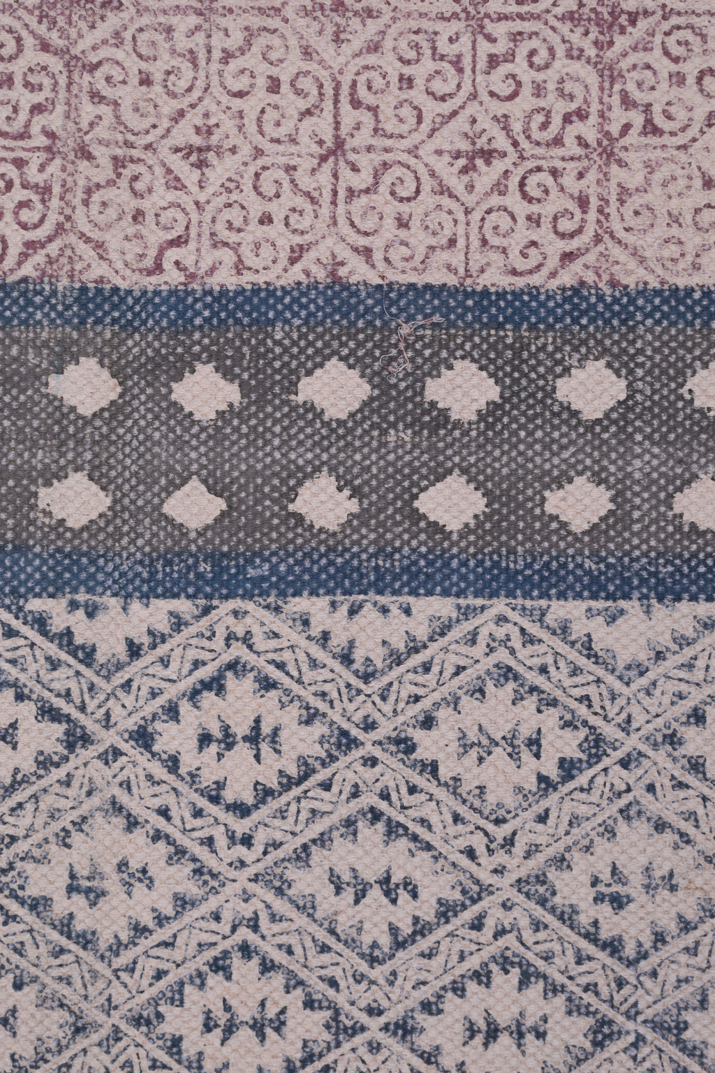 Indigo Nomad Stripes Cotton Rug
