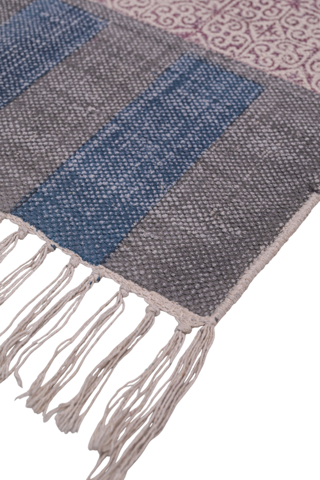 Indigo Nomad Stripes Cotton Rug