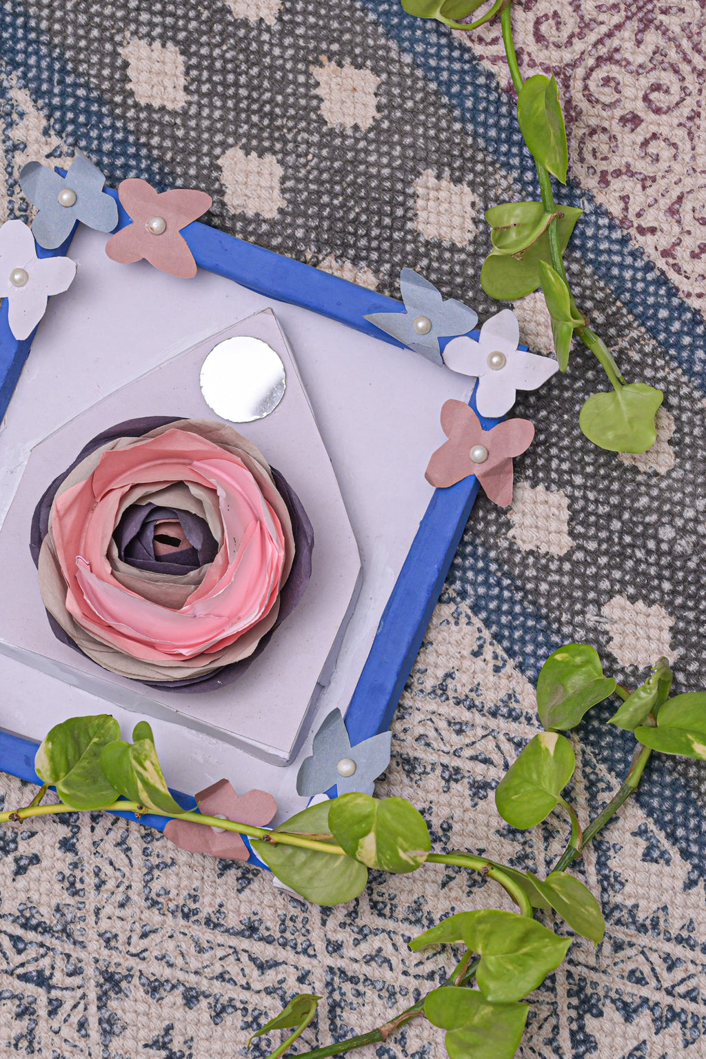 Indigo Nomad Stripes Cotton Rug