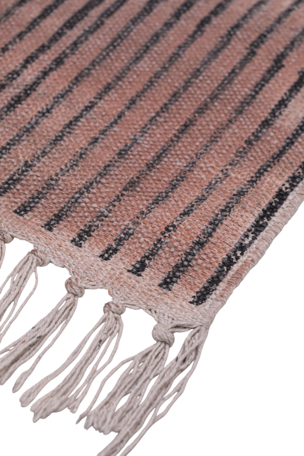 Rust Ember Tribal Cotton Rug