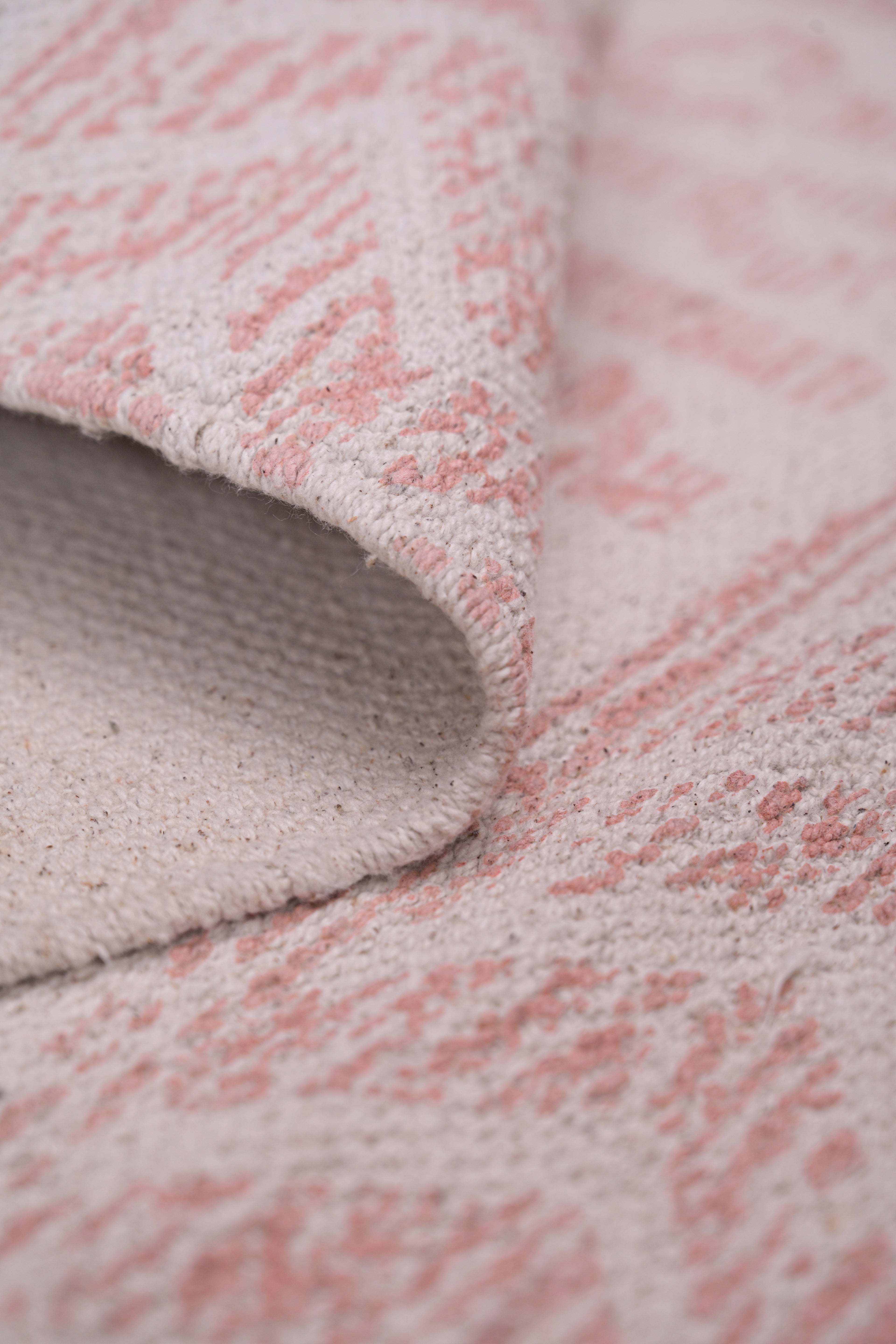 Blush Nomad Tribal Cotton Rug