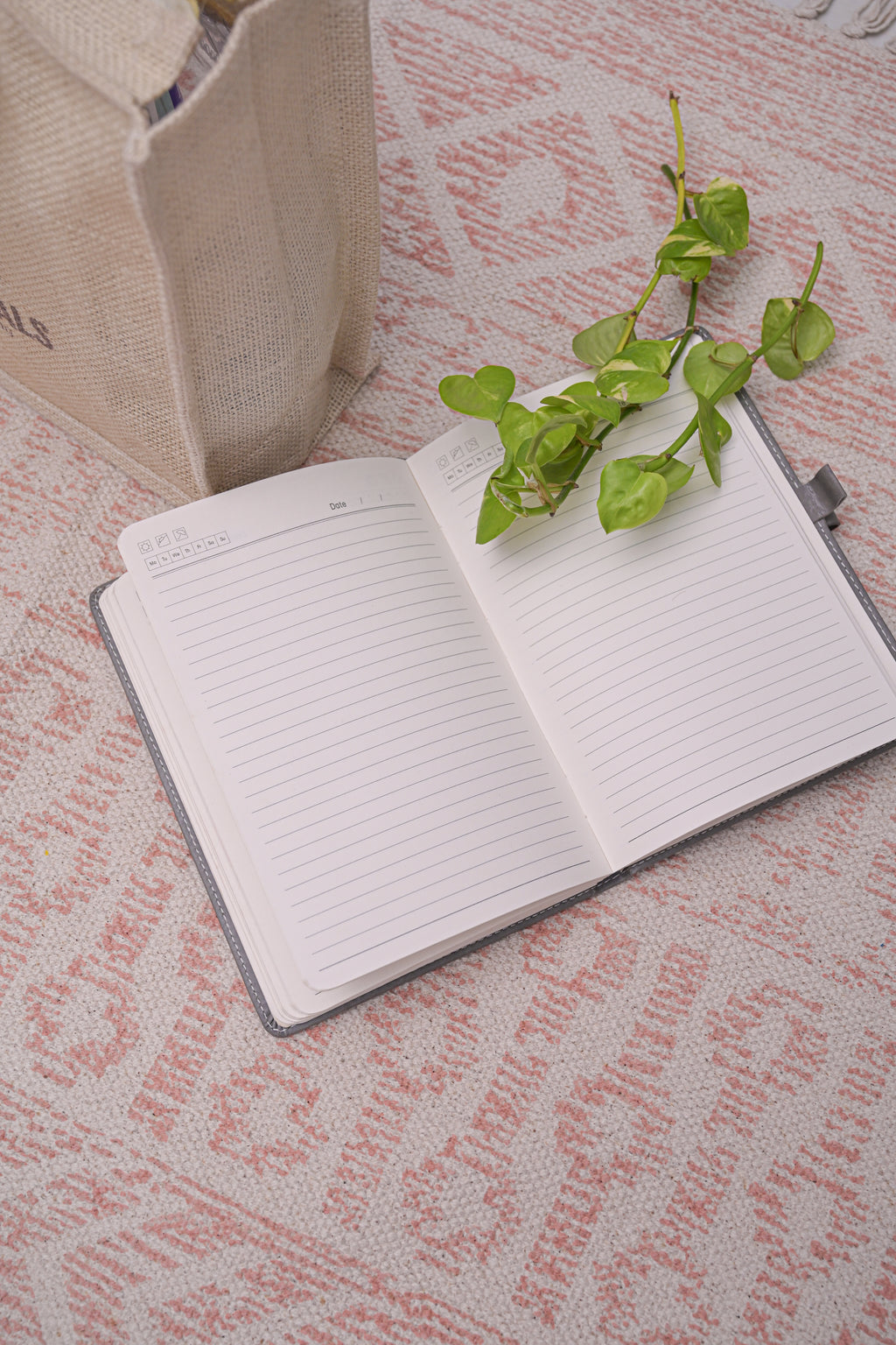 Blush Nomad Tribal Cotton Rug