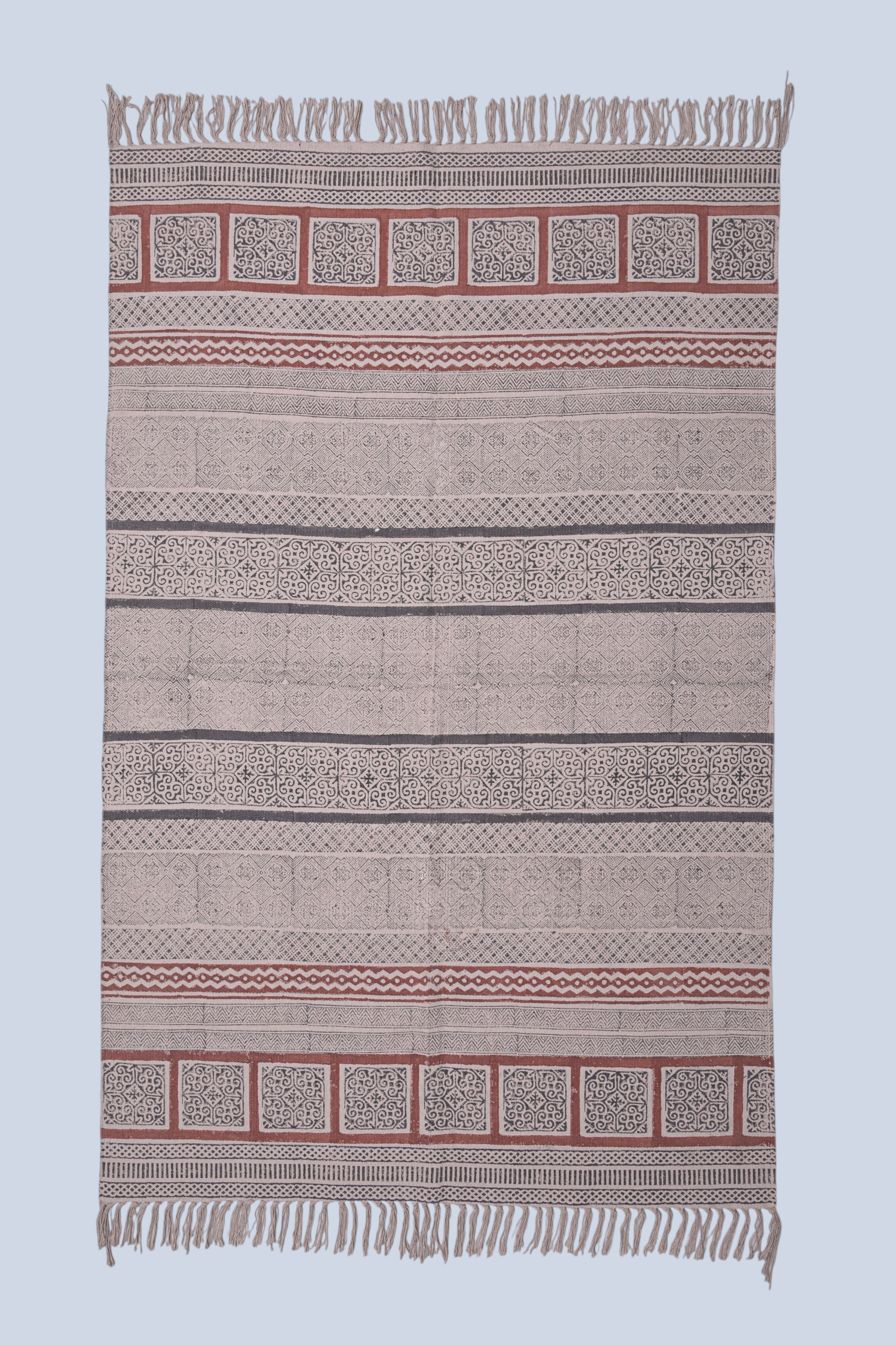 Heritage Stripe Mosaic Cotton Rug