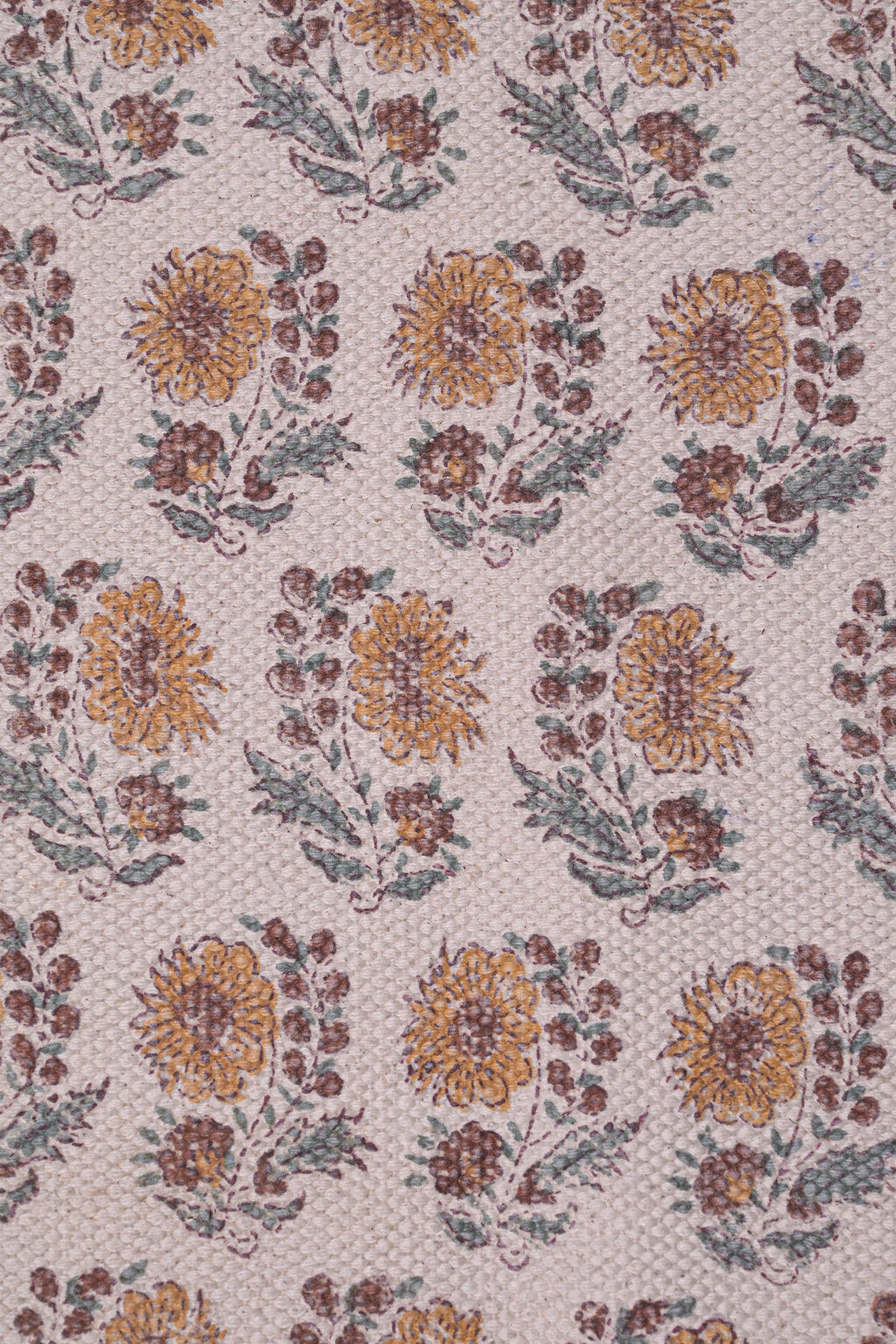 Indigo Meadow Floral Cotton Rug