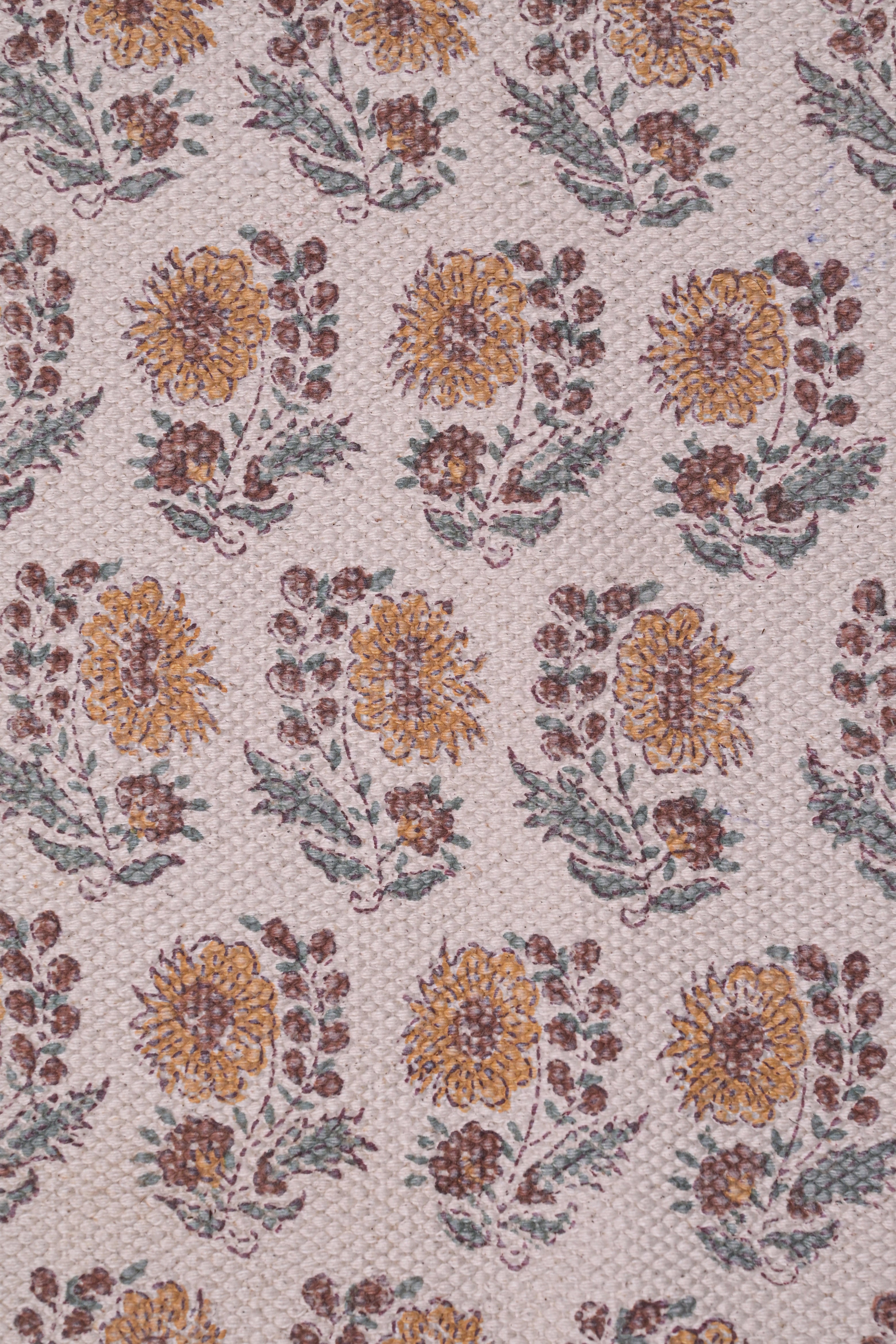 Indigo Meadow Floral Cotton Rug