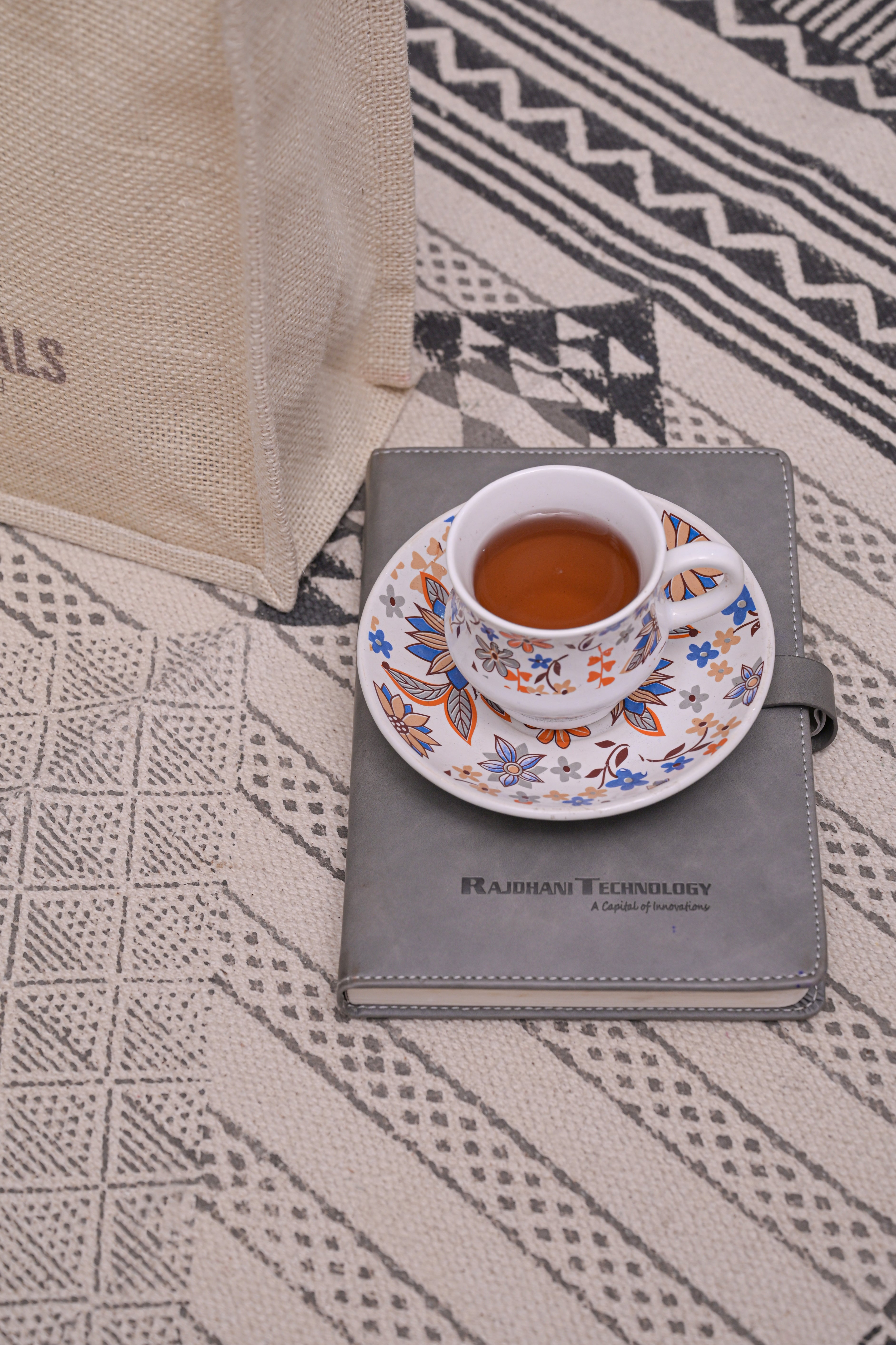 Nomad Axis Geometric Cotton Rug