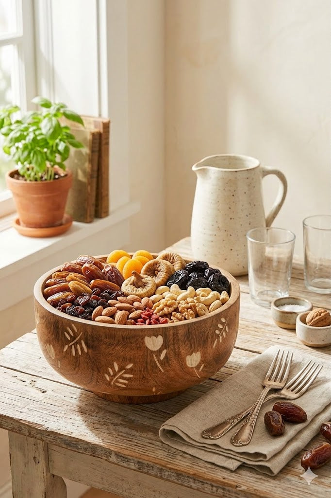 FloraCraft Wooden Serving Bowl