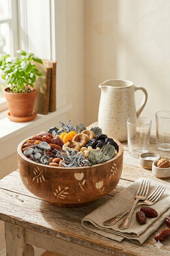 FloraCraft Wooden Serving Bowl