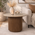 Lorenzo Terrazzo Fluted Side Table