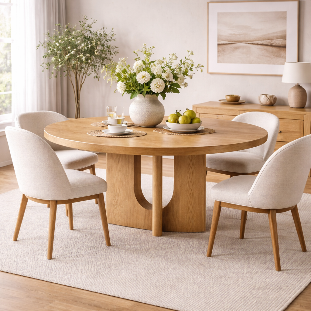 Luma Arc Round Dining Table