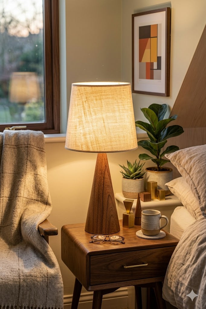 LumaCone Wooden Table Lamp