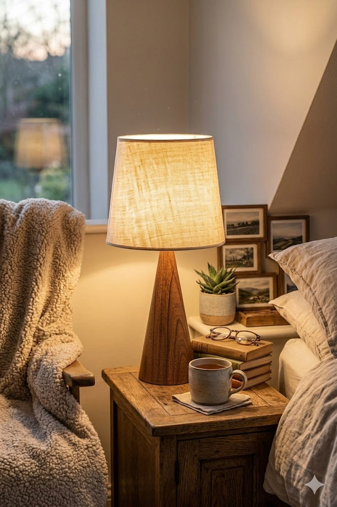 LumaCone Wooden Table Lamp