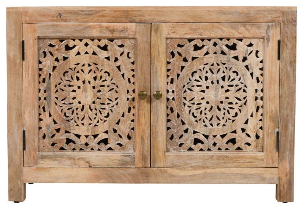Mandara Hand-Carved Wooden Cabinet