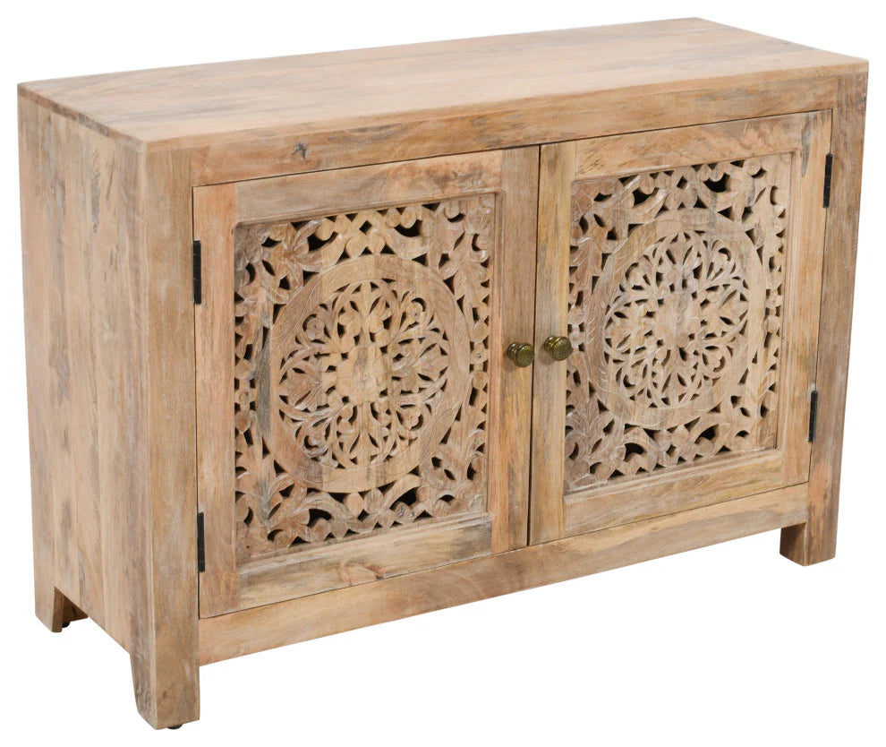 Mandara Hand-Carved Wooden Cabinet