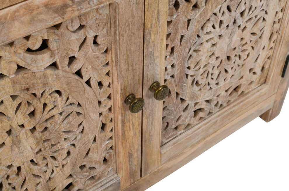 Mandara Hand-Carved Wooden Cabinet