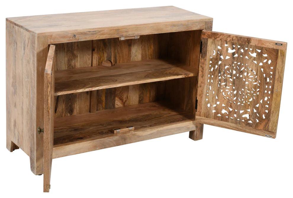 Mandara Hand-Carved Wooden Cabinet