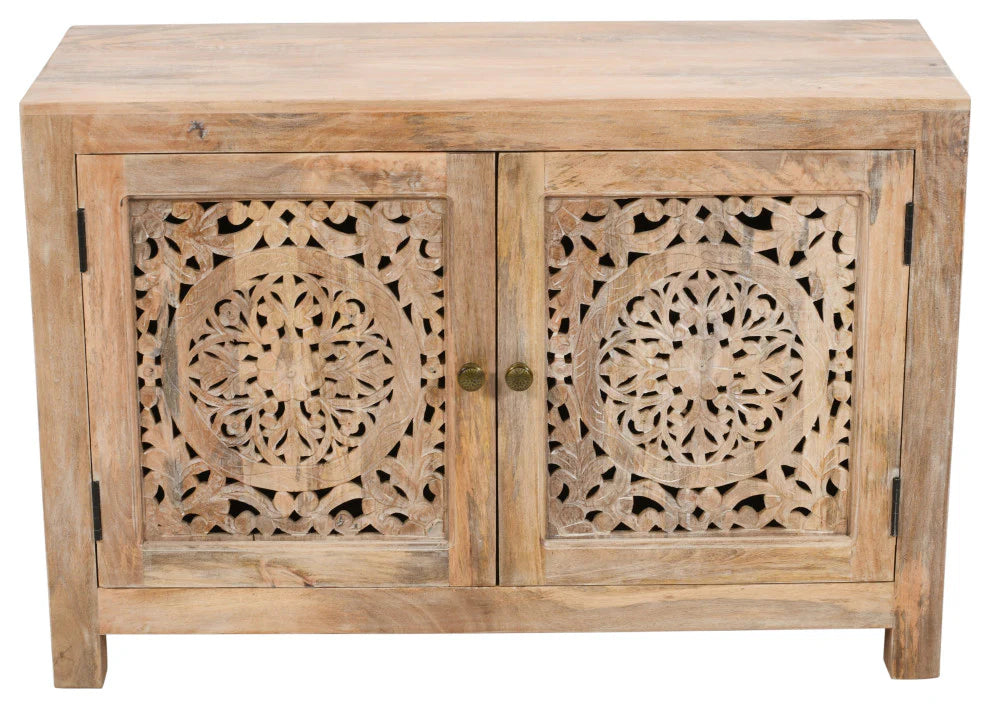 Mandara Hand-Carved Wooden Cabinet
