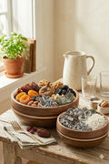 Sienna Stripe Wooden Bowl