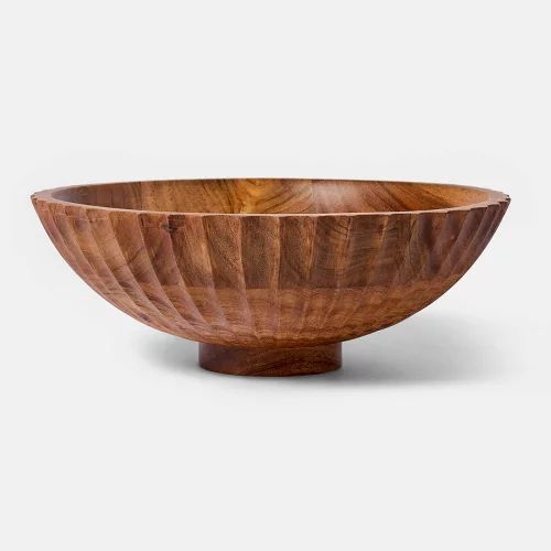 Solara Carved Wooden Bowl