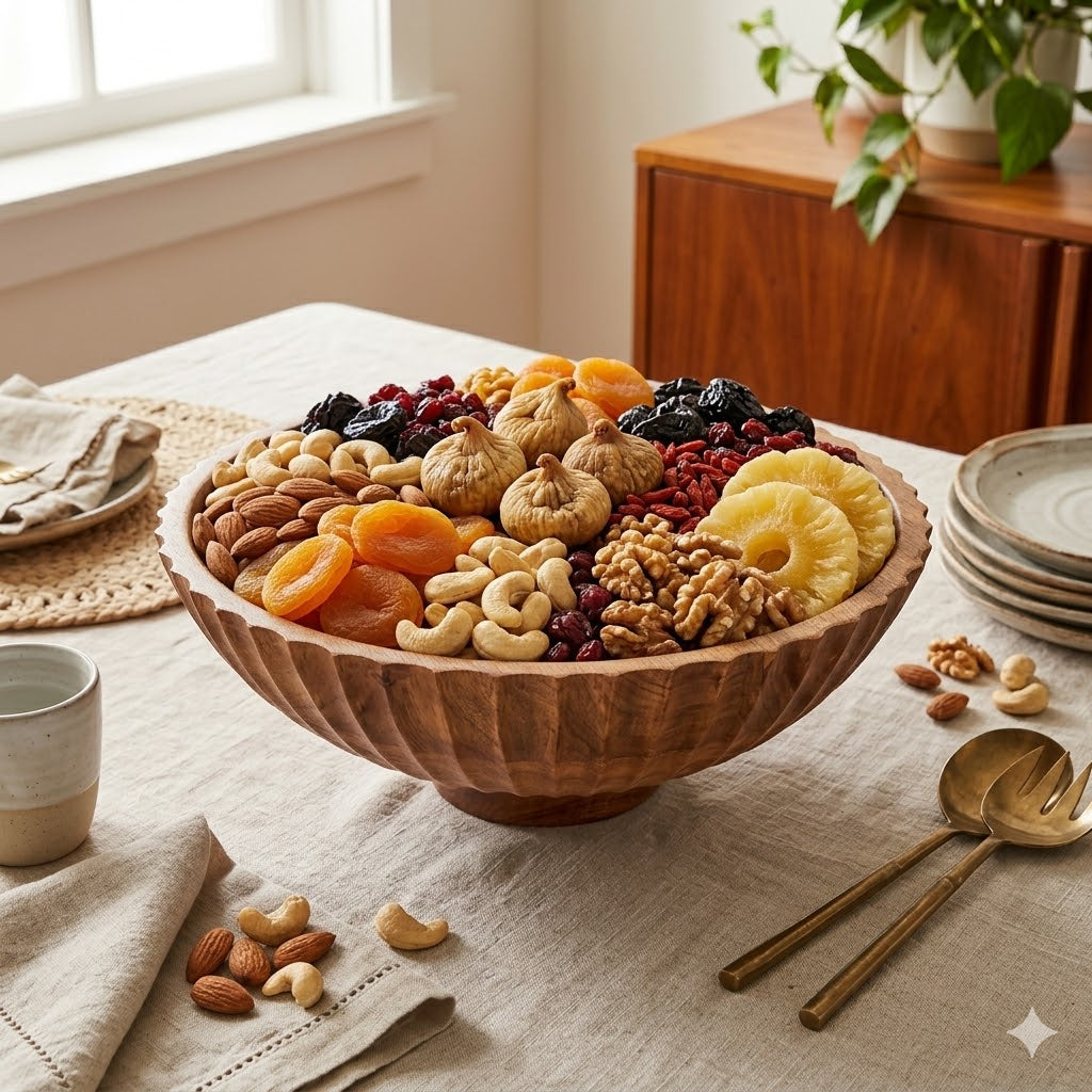 Solara Carved Wooden Bowl