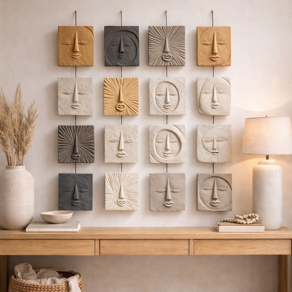 Soma Expressions Paper Mache Wall Art Set